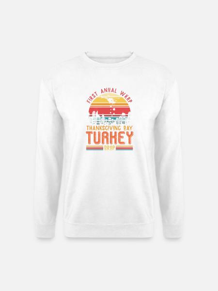 Thanksgiving Turkey Drop Retro Geschenk - Unisex Pullover - Weiß