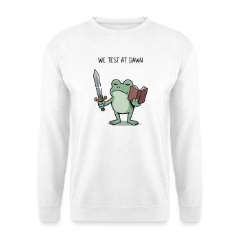 Dawn Froschritter Leseschwert-Design - Unisex Pullover - Weiß - Vorne