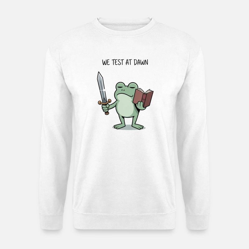 Dawn Froschritter Leseschwert-Design - Unisex Pullover - Weiß