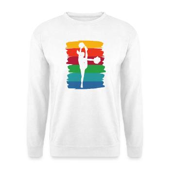 Cheerpom pom girls Mom Cheerleading - Sweat-shirt Unisexe - blanc - Devant