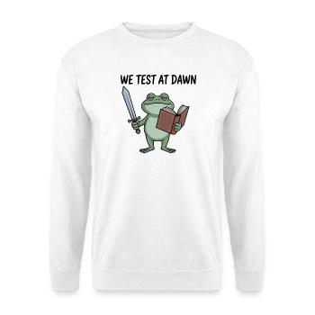 Dawn Quest Frog Sword & Book - Unisex Sweatshirt - white - Front