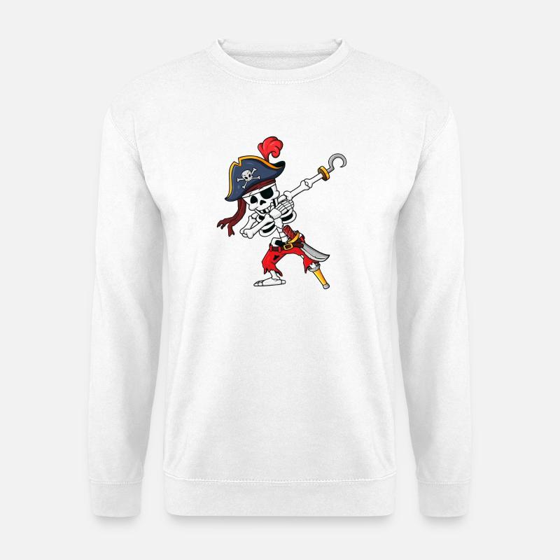 Pirate Skeleton Hook Strike - Unisex Sweatshirt - white