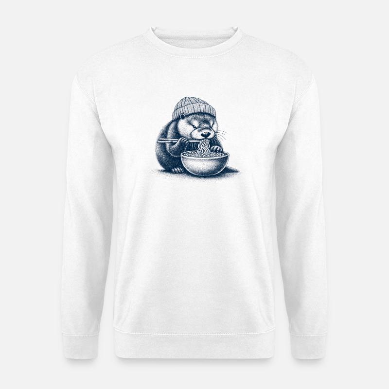Ramen Otter - Unisex Sweatshirt - white