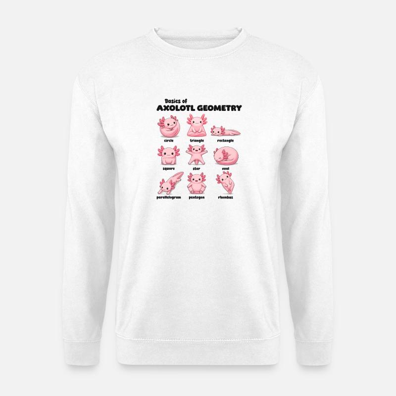 Axolotl Geometry Basics Funnier - Unisex Sweatshirt - white