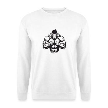 Musculation Gorilla - Sweat-shirt Unisexe - blanc - Devant
