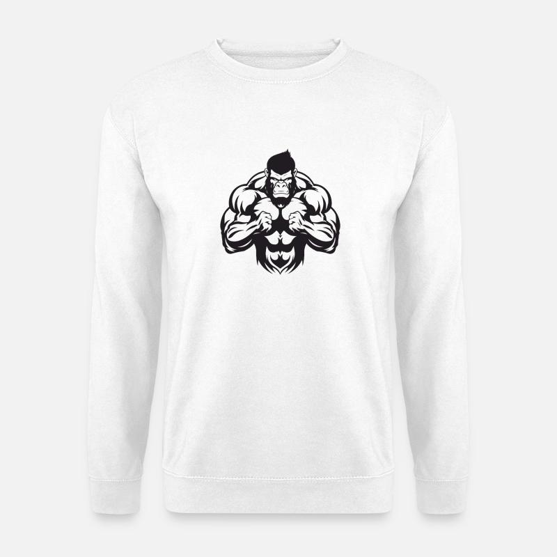 Gorilla Bodybuilding - Unisex Sweatshirt - white
