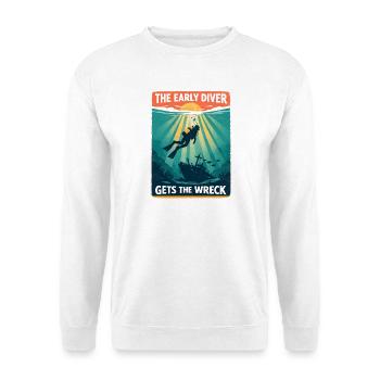 Early diver finds wreck | Diving - Unisex Sweatshirt - white - Front