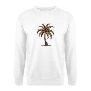Palme Insel - Unisex Pullover - Weiß - Vorne