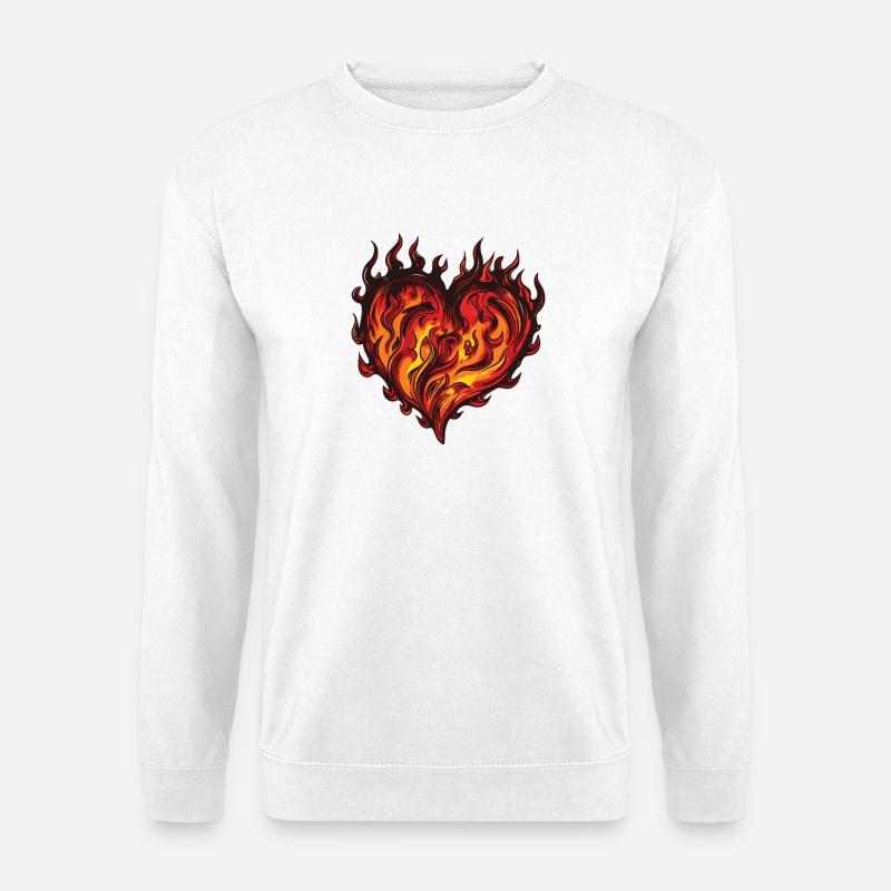 Heart Flame - Unisex Sweatshirt - white