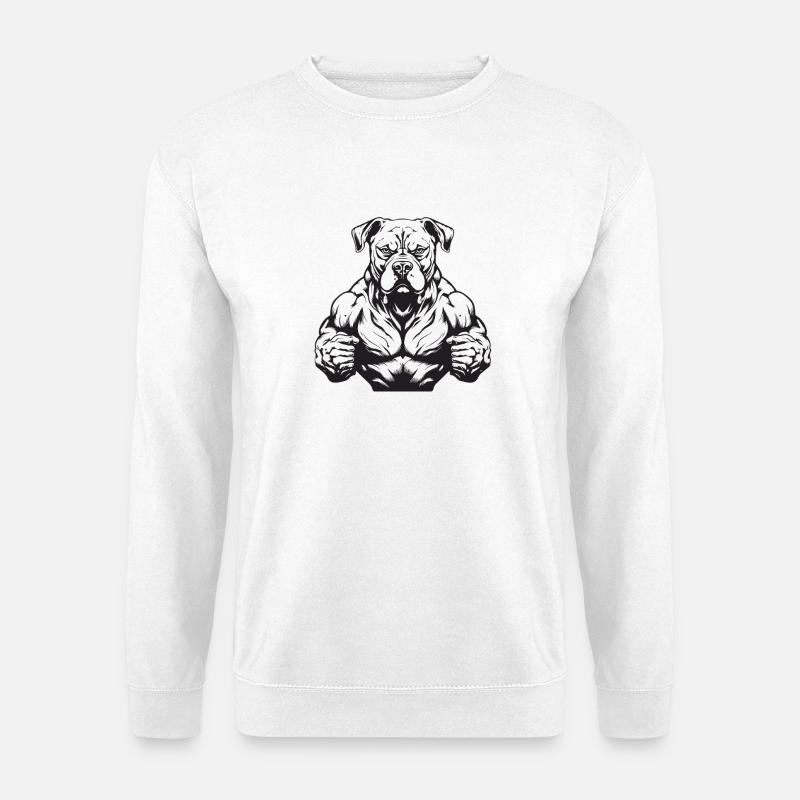 Hund Beast Muskeln - Unisex Pullover - Weiß