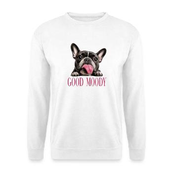 Bon bouledogue français lunatique Chien drôle - Sweat-shirt Unisexe - blanc - Devant