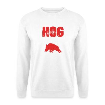 Wildschwein Jagd - Unisex Pullover - Weiß - Vorne - Alina (178cm) & Michal (187cm)