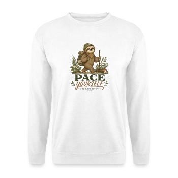Takt dich beim Faultierwandern - Unisex Pullover - Weiß - Vorne