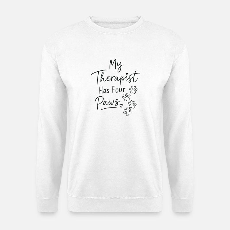 Vier Pfoten Therapiebegleiter - Unisex Pullover - Weiß