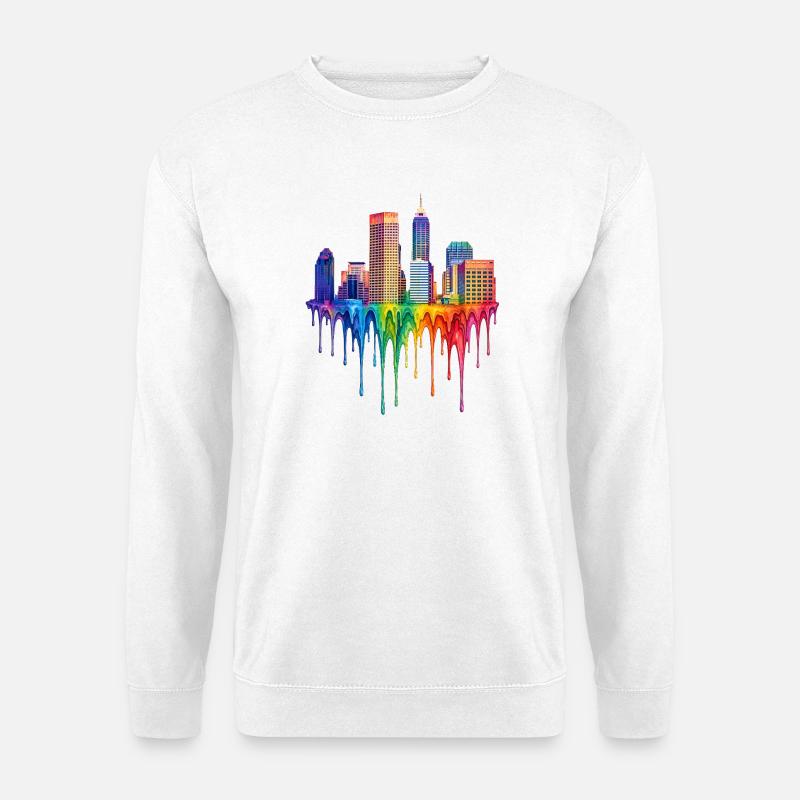 Indianapolis Indiana Dripping Paint - Unisex Sweatshirt - white
