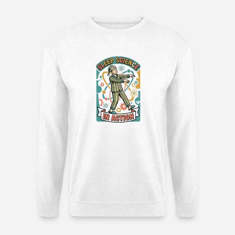 Recherche sur le sommeil active | Somnambulisme - Sweat-shirt Unisexe - blanc