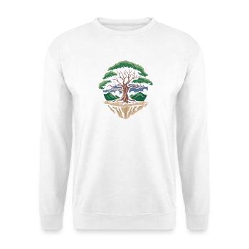 Paysage du cercle de l’île Tree - Sweat-shirt Unisexe - blanc - Devant