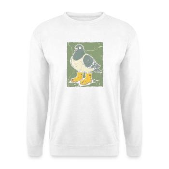 Dove with yellow boots - Unisex Sweatshirt - white - Front