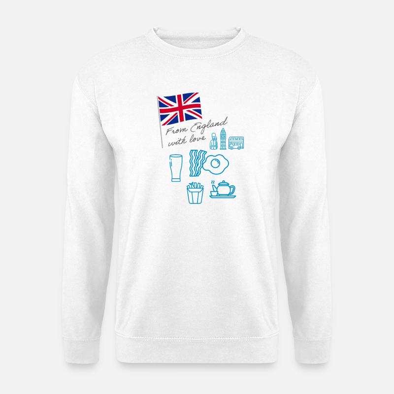 EXANGLIA (Blue + Grey Text) - Unisex Sweatshirt - white
