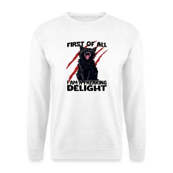Gremlin Cat Black Domestic Cat Zoomies Chaos - Unisex Sweatshirt - white - Front