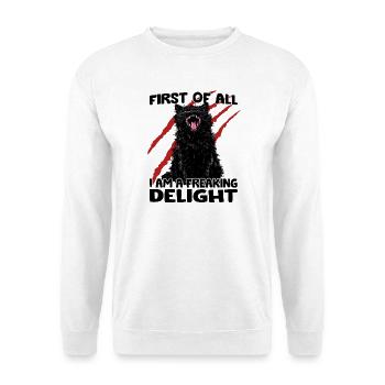 Naughty Black Cat Goblin Fashion Cat Madness - Unisex Sweatshirt - white - Front