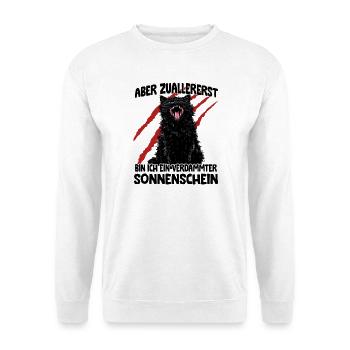 Chaos Goblin Katze schwarze Katze Kratzmonster - Unisex Pullover - Weiß - Vorne