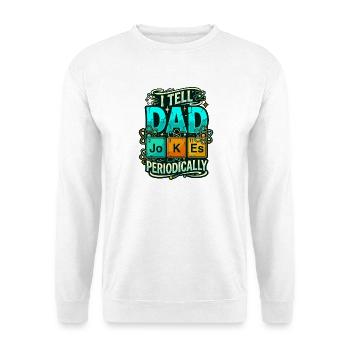Papa Witze Periodensystem Chemie Nerd Humor - Unisex Pullover - Weiß - Vorne