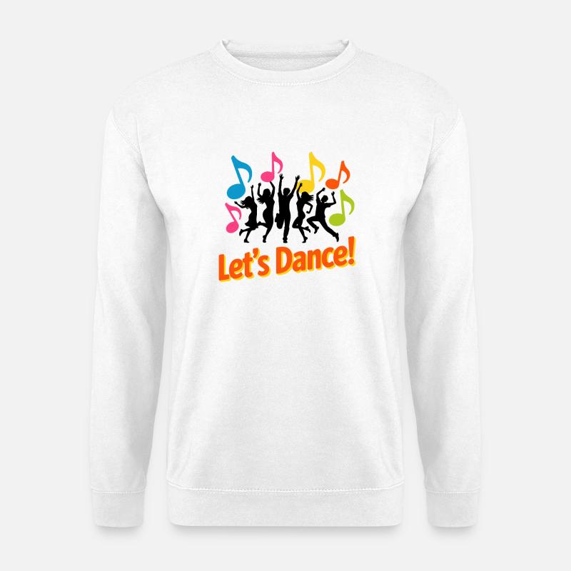 Neon Dance Party Notes - Unisex Sweatshirt - white