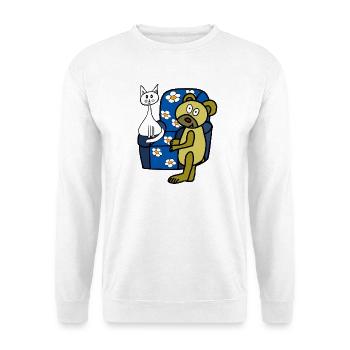 Teddy Teddy Bear Chat, Chats, Enfants Enfants - Sweat-shirt Unisexe - blanc - Devant