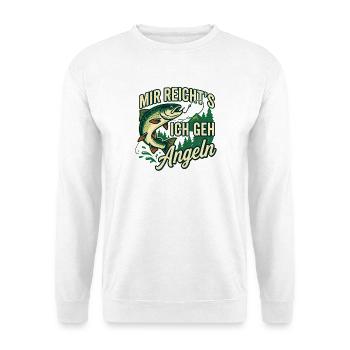 Mir reichts ich geh angeln Forelle Vintage - Unisex Pullover - Weiß - Vorne