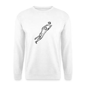 Torwart Fußball Skizze - Unisex Pullover - Weiß - Vorne