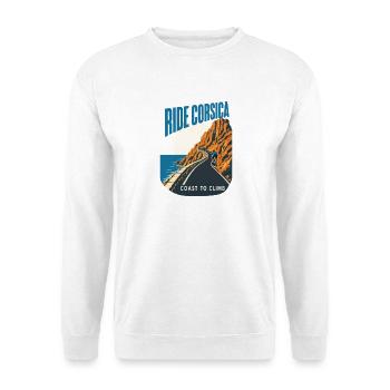 Ride Corsica Road Cycling Coast to Climb Island Ro - Unisex Pullover - Weiß - Vorne