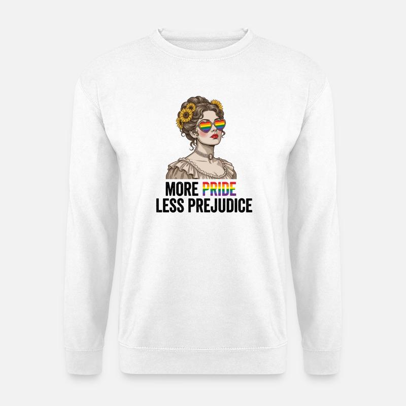 Pride-Monat LGBTQ – Mehr Stolz und weniger Vorurteile - Unisex Pullover - Weiß