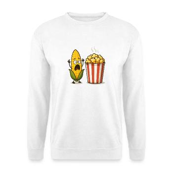 Schockiertes Mais-Popcorn - Unisex Pullover - Weiß - Vorne
