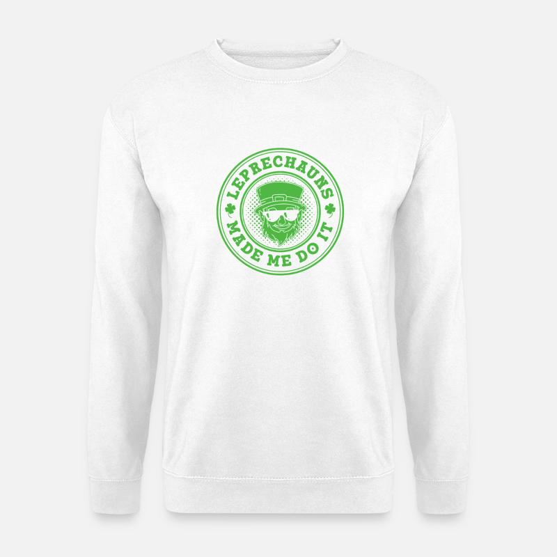 Leprechauns Made Me Do It Stamp - Unisex Sweatshirt - white
