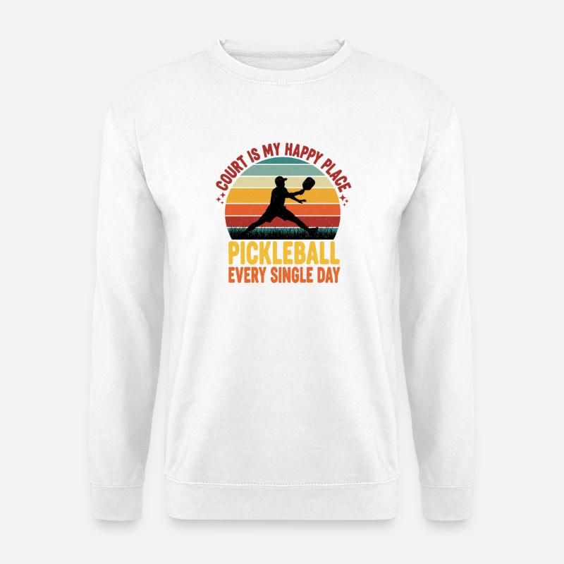 Retro Sunset Pickleball Vibe - Unisex Sweatshirt - white