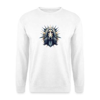 Borzoi Portrait with Sun Rays - Unisex Sweatshirt - white - Front
