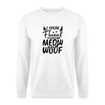 Meow and woof - Unisex Sweatshirt - white - Front
