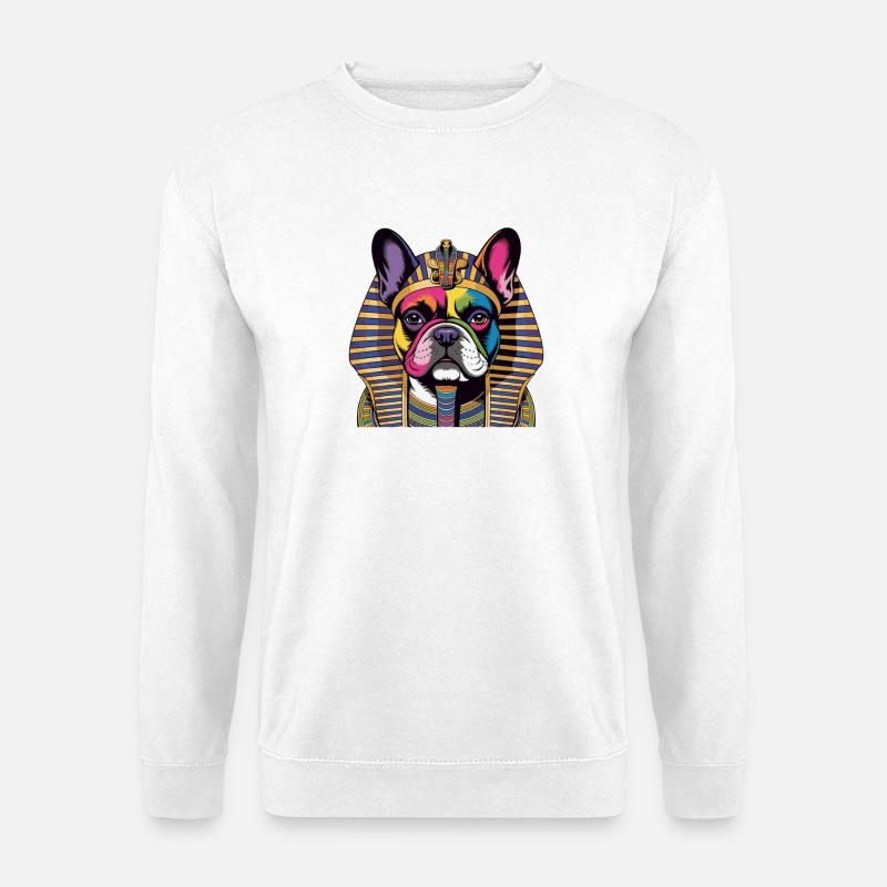Pharaoh Dog Rainbow Portrait - Unisex Sweatshirt - white