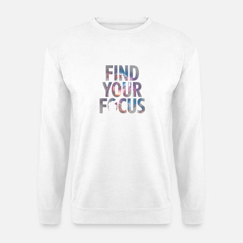 Finde deinen Fokus in den Sternen - Unisex Pullover - Weiß