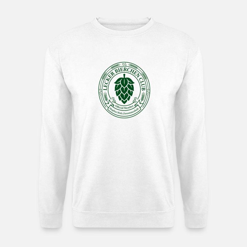Lecker Bierchen Club Hopfen Bier - Unisex Pullover - Weiß