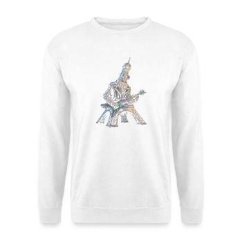 La tour Eiffel joue de la guitare électrique - Sweat-shirt Unisexe - blanc - Devant