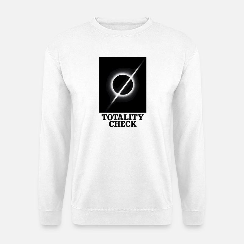 Totality checked | Eclipse - Unisex Sweatshirt - white