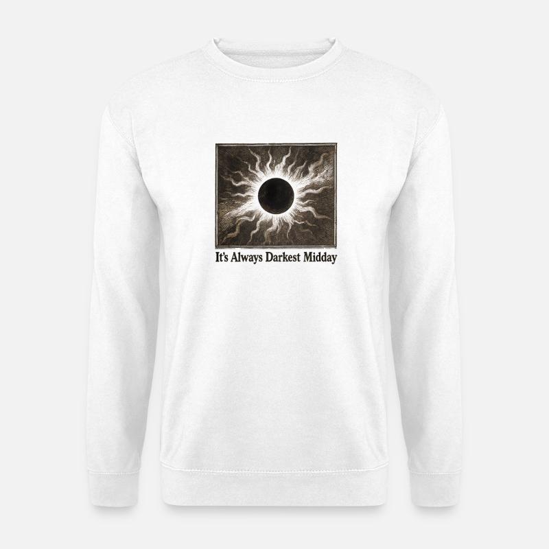 Midi le plus sombre | Éclipse solaire - Sweat-shirt Unisexe - blanc