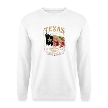 Texas Flag Pride: Stark & Free - Unisex Pullover - Weiß - Vorne