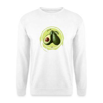 Illustration d’avocat dans un cercle - Sweat-shirt Unisexe - blanc - Devant