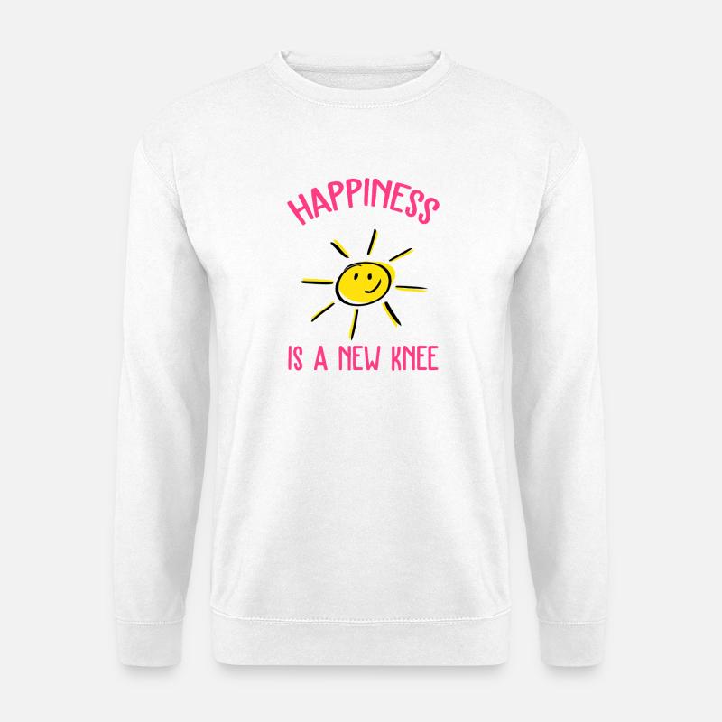 Happiness Is a New Knee - Unisex Sweatshirt - white