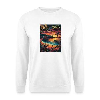  Puerto Plata Tropischer Sonnenuntergang an der - Unisex Pullover - Weiß - Vorne
