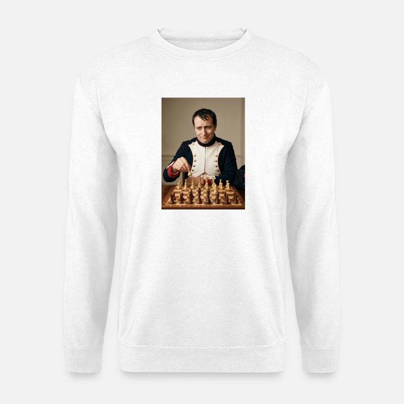 Napoléon joue aux échecs. - Sweat-shirt Unisexe - blanc