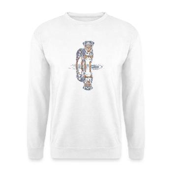 Rottweiler with water reflection - Unisex Sweatshirt - white - Front